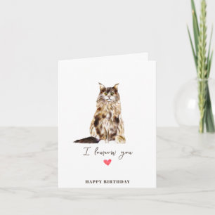 Maine Coon Katze Mama Papa Haustiere Geburtstag Karte