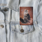 Maine Coon-Katze mit Blumenkunst von Renee Button (Insitu)