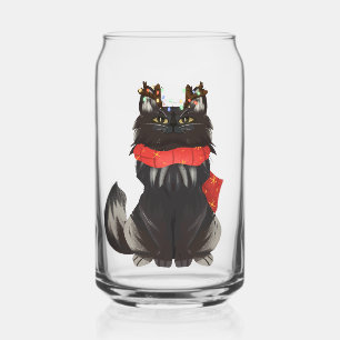 Maine Coon Katze mit Weihnachtsdekorationen Dosenglas