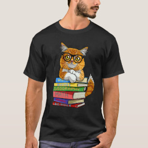 Maine Coon Katze Süß Zurück zur Schule Schachbrett T-Shirt