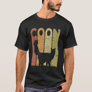 Maine Coon Katze Vintage Katzenliebhaber Retro T-Shirt