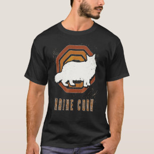 Maine Coon Katze Vintage Retro Klassische Tierlieb T-Shirt