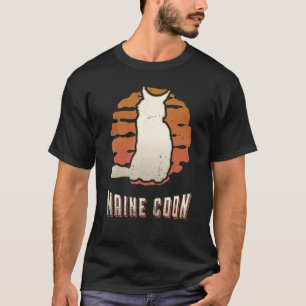 Maine Coon Katze Vintage Retro Klassisches Tier So T-Shirt