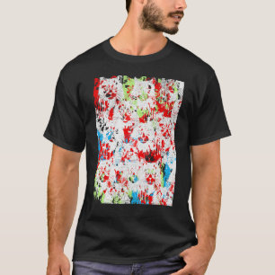 Maine Coon Katzen Pop Wand Graffiti Whimsical Feli T-Shirt