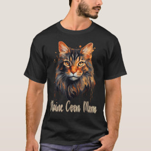 Maine Coon Katzenmutter Mutter Haustiere Familie T-Shirt