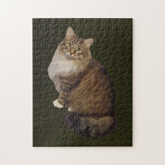 Maine Coon Katzenporträt Puzzle (Vertikal)