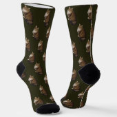 Maine Coon Katzenporträt Socken (Gewinkelt)