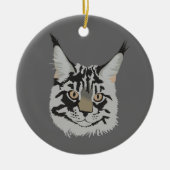 Maine Coon Keramik Ornament (Vorne)