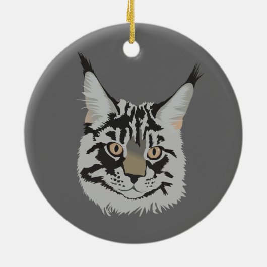 Maine Coon Keramik Ornament (Hinten)