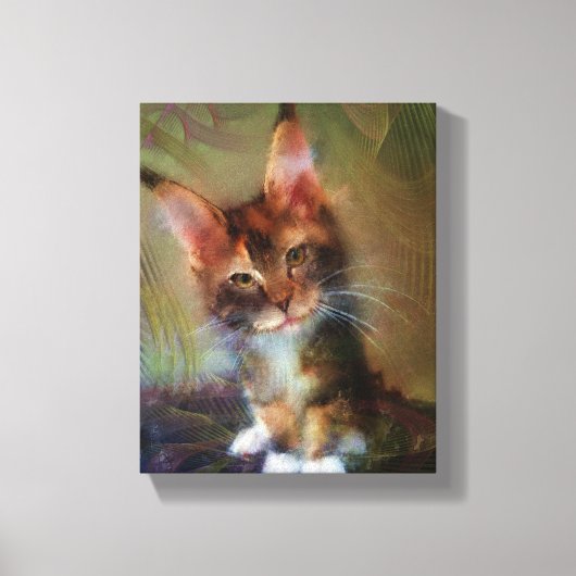 Maine Coon Kitten Art - Wählen Sie aus mir - Recht Leinwanddruck (Vorderseite)