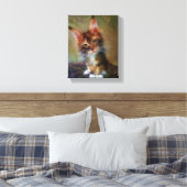 Maine Coon Kitten Art - Wählen Sie aus mir - Recht Leinwanddruck (Insitu (Schlafzimmer))