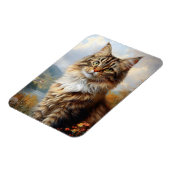 Maine Coon Kitten Portrait flexibel Magnet (Linke Seite)