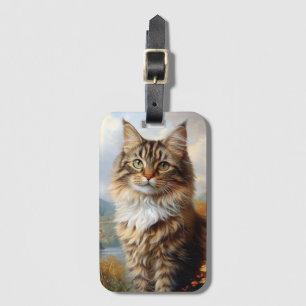 Maine Coon Kitten Portrait Gepäckanhänger