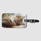 Maine Coon Kitten Portrait Gepäckanhänger (Vorderseite (Horizontal))