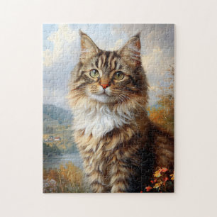 Maine Coon Kitten Portrait Puzzle