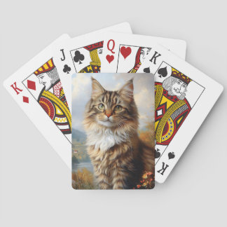 Maine Coon Kitten Portrait Spielkarten