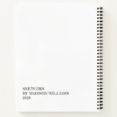 Maine Coon Kitten Your ArtWork SketchBook Notizblock (Rückseite)