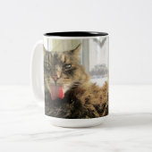 Maine Coon Kitty Cat Zweifarbige Tasse (Vorderseite Links)