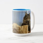 Maine Coon Kitty Cat Zweifarbige Tasse (VorderseiteRechts)