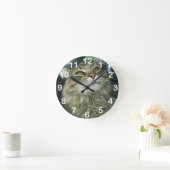 Maine Coon kitty Runde Wanduhr (Zuhause)