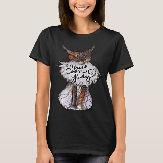 Maine Coon Lady T-Shirt (Vorderseite)