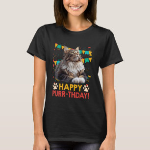 Maine Coon Liebhaber GLÜCKLICH PURR-THDAY! Party B T-Shirt