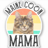 Maine Coon Mama Aufkleber (Vorderseite)