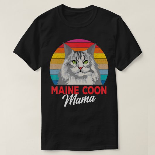 Maine Coon Mama Funny Cat Owner Lovers Gift T-Shirt (Design vorne)