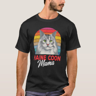 Maine Coon Mama Lustiger Katzenbesitzer Liebhaber  T-Shirt