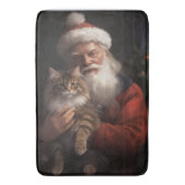 Maine Coon mit Weihnachten Badematte (Vorderseite Vertikal)