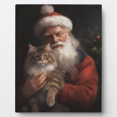 Maine Coon mit Weihnachten Fotoplatte (Vorderseite)