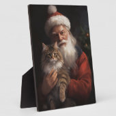 Maine Coon mit Weihnachten Fotoplatte (Seite)