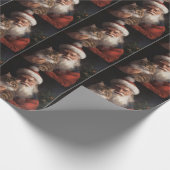 Maine Coon mit Weihnachten Geschenkpapier (Ecke)