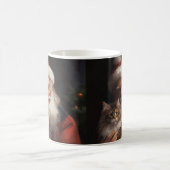 Maine Coon mit Weihnachten Kaffeetasse (Mittel)