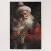 Maine Coon mit Weihnachten Puzzle (Vertikal)