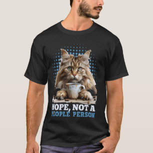 Maine Coon NOPE KEIN MENSCHEN PERSON Funny Vintag T-Shirt