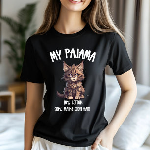 Maine Coon Pajama Spaß T-Shirt