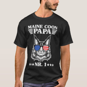 MAINE COON PAPA Nr. 1 America Maine Coon Katzenbes T-Shirt