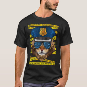 Maine Coon Polizeibeamte Polizeikat T-Shirt