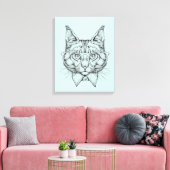 Maine Coon Portrait Leinwanddruck (Insitu (Wohnzimmer))