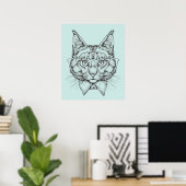 Maine Coon Portrait Poster (Heimbüro)