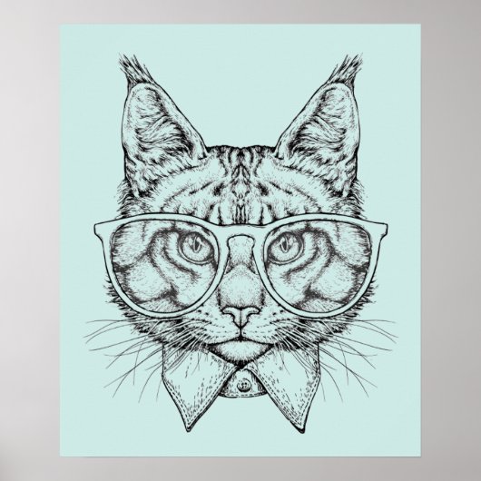 Maine Coon Portrait Poster (Vorne)