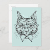 Maine Coon Portrait Postkarte (Vorne/Hinten)