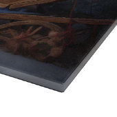 Maine Coon Snowy Sleigh Weihnachtsdekor Schneidebrett (Ecke)