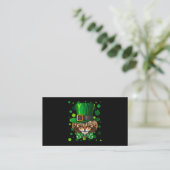 Maine Coon St Patricks Day Cat Leprechaun Hat Sham Visitenkarte (Stehend Vorderseite)