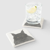 Maine Coon Stone Untersetzer (Seitenansicht)
