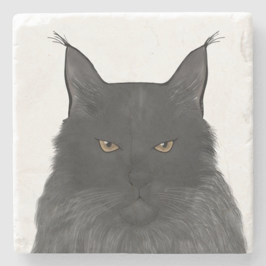 Maine Coon Stone Untersetzer (Vorderseite)