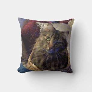 Maine Coon Tabby Cat Kissen