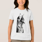 Maine Coon Teen Boys B+C Tri-blend White Tee (Vorderseite)