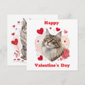 Maine Coon Valentine's Day Cards Feiertagskarte (Vorne/Hinten)